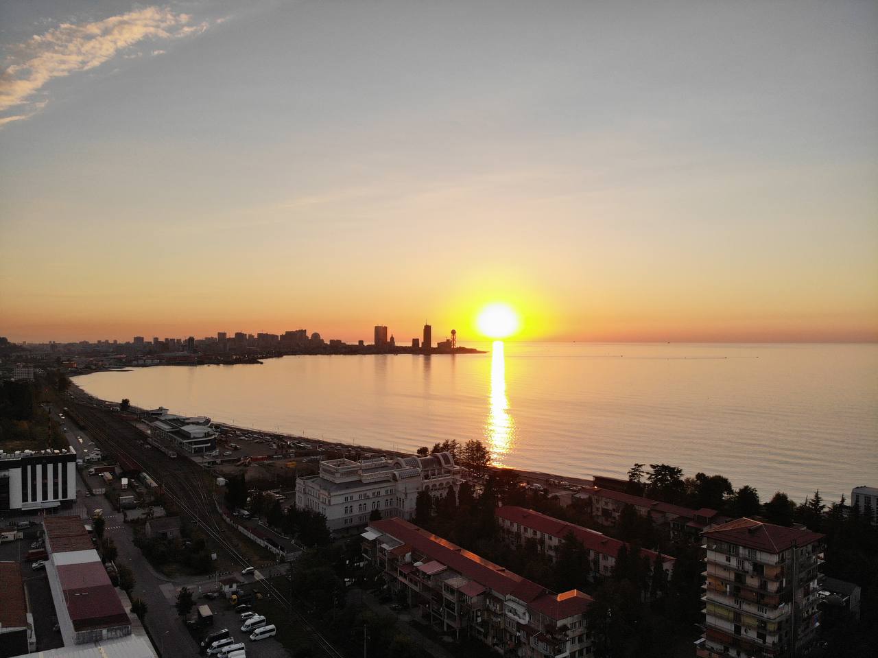Batumi Skyline Views of sunset from apartment