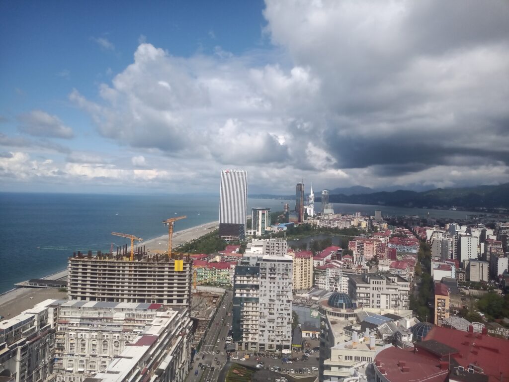 skyline of batumi apartments