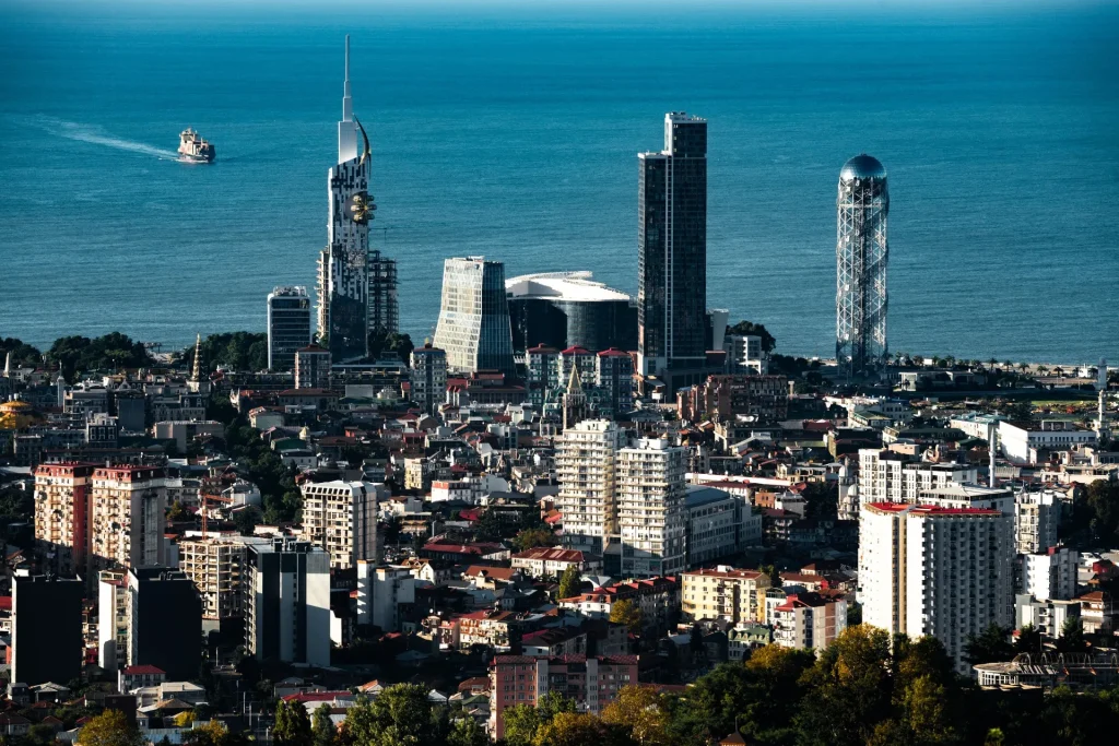Batumi city and Black Sea view